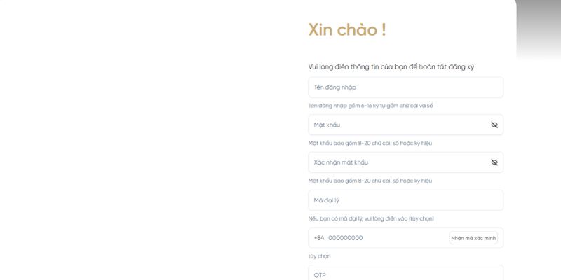Quy định quan trọng khi đăng ký tài khoản